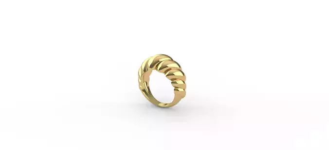 Croissant ring 3D print model