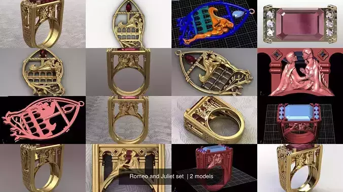 Romeo and Juliet set --orginal design 3D Model Collection