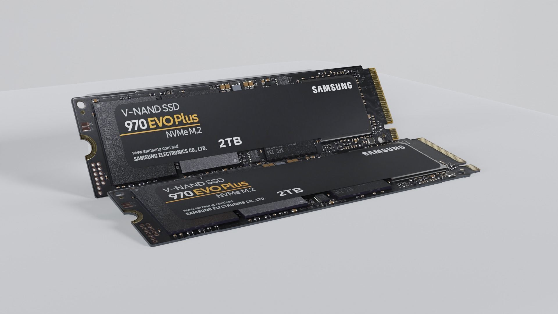970 EVO Plus NVMe M2 SSD 2TB 3D model_2