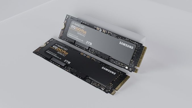 970 EVO Plus NVMe M2 SSD 2TB 3D model