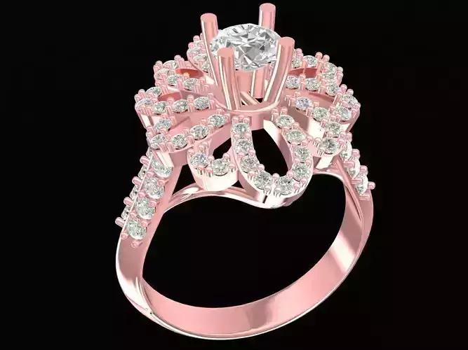 luxury hongkong diamond lady ring 3178