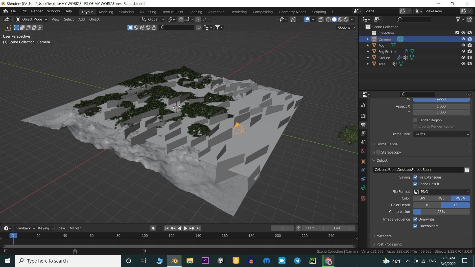 Forest Scene Low-poly 3D model_3