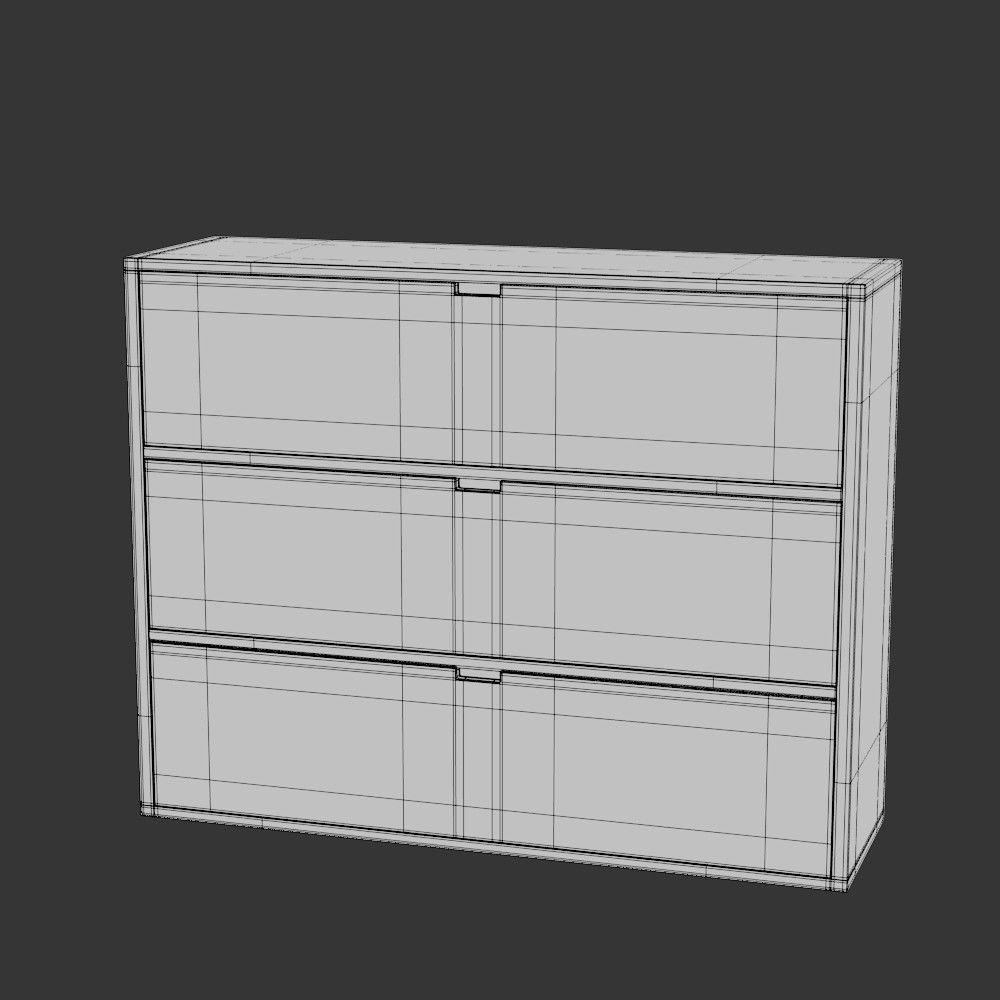 Drawer Dresser 3D model_1