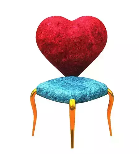 Armchair heart shaped chair