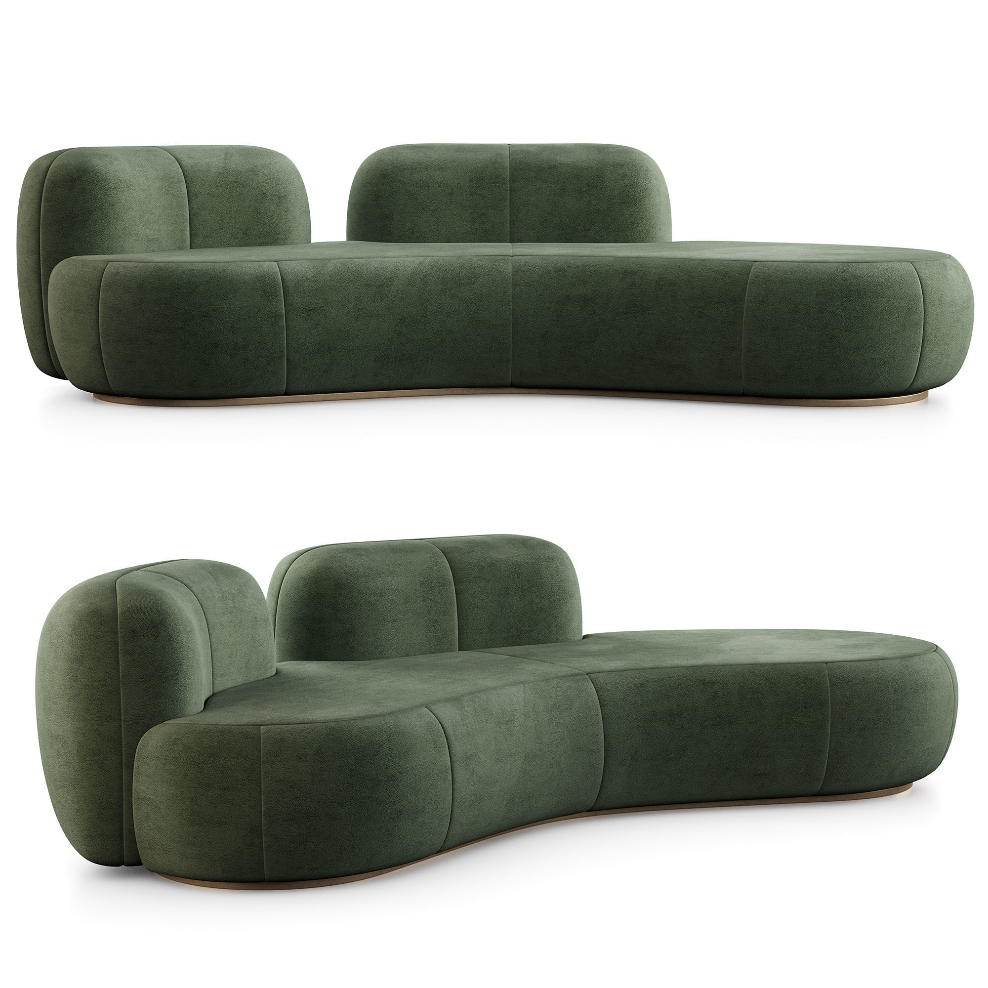 Tateyama Sofa And Tateyama XL Sofa By Secolo 3D Model Collection_25