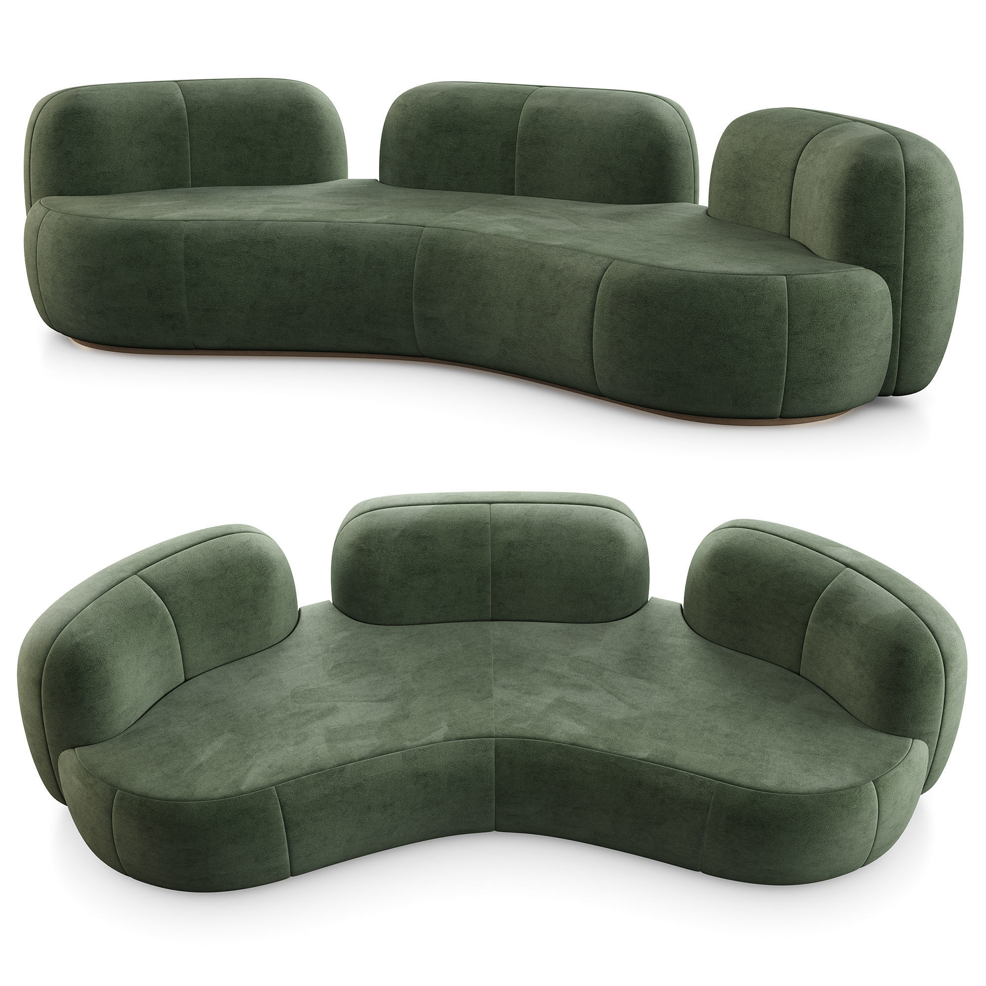 Tateyama Sofa And Tateyama XL Sofa By Secolo 3D Model Collection_18