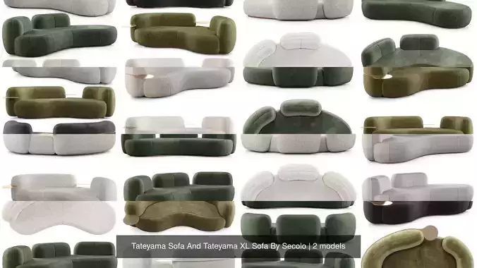 Tateyama Sofa And Tateyama XL Sofa By Secolo