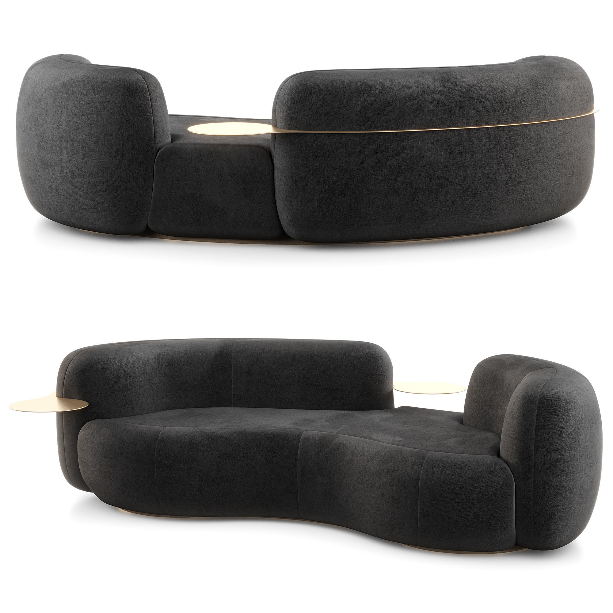 Tateyama Sofa And Tateyama XL Sofa By Secolo 3D Model Collection_8