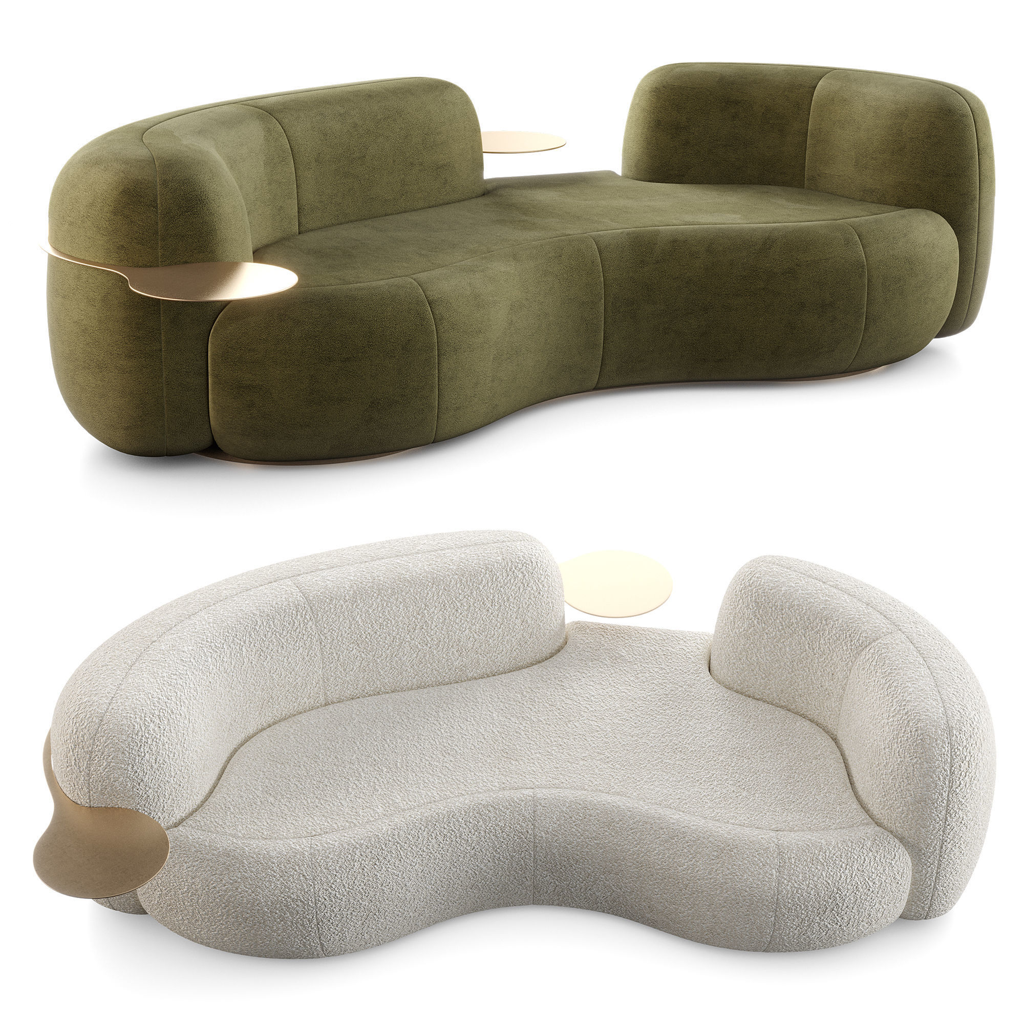 Tateyama Sofa And Tateyama XL Sofa By Secolo 3D Model Collection_4