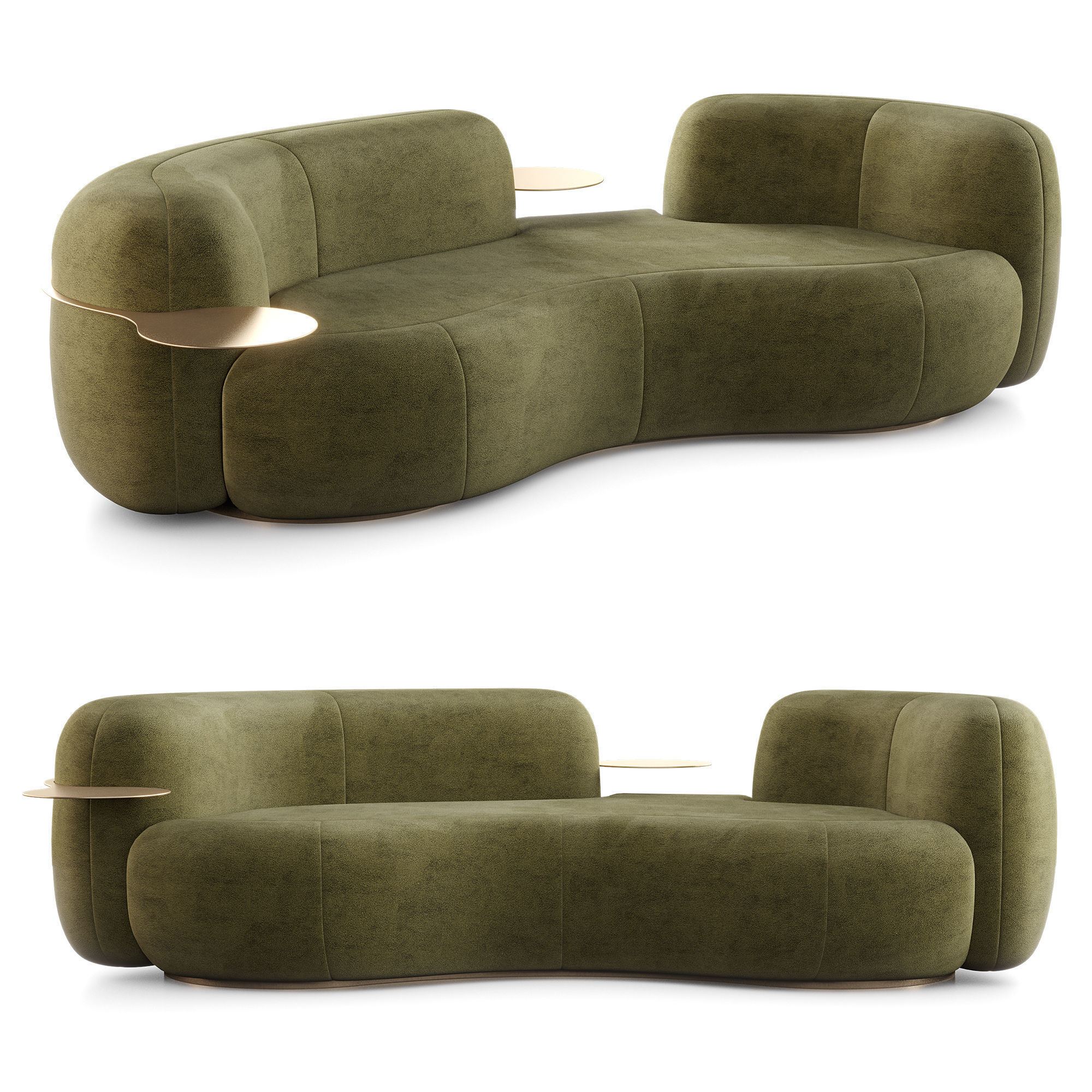 Tateyama Sofa And Tateyama XL Sofa By Secolo 3D Model Collection_11