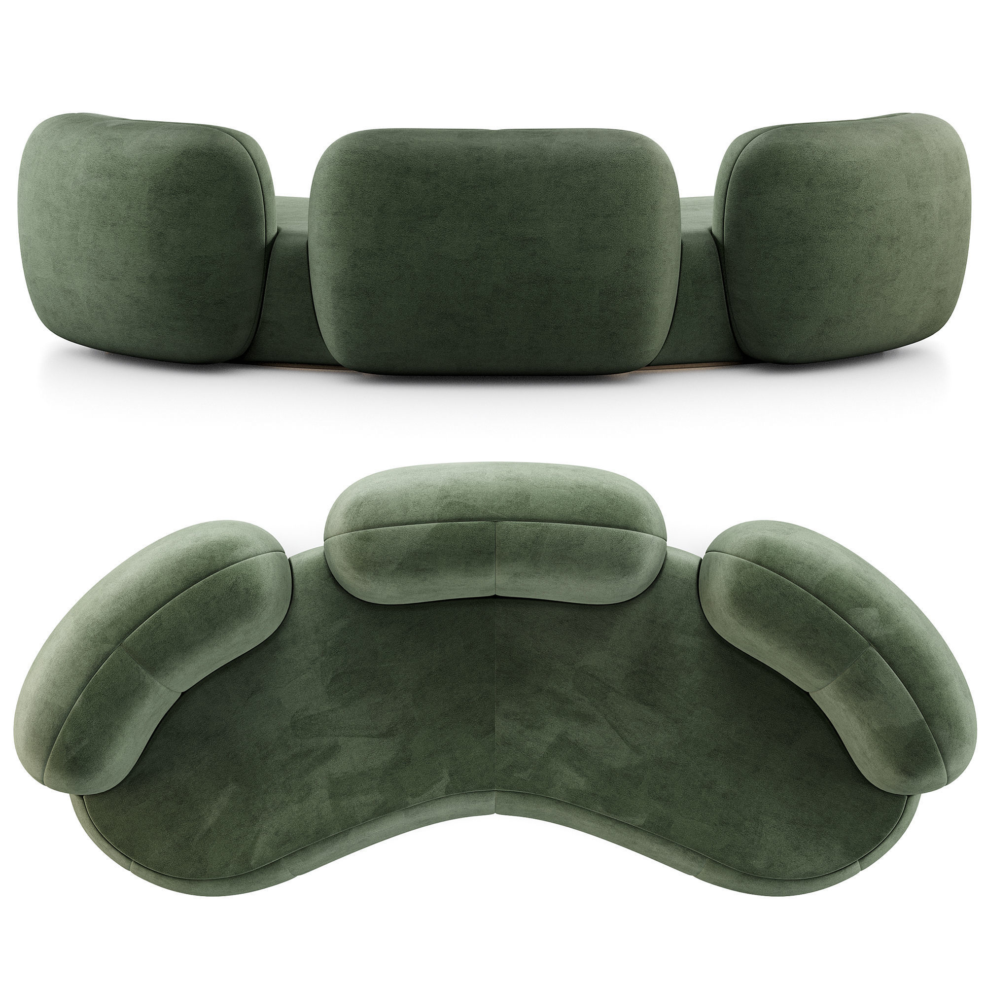 Tateyama Sofa And Tateyama XL Sofa By Secolo 3D Model Collection_21