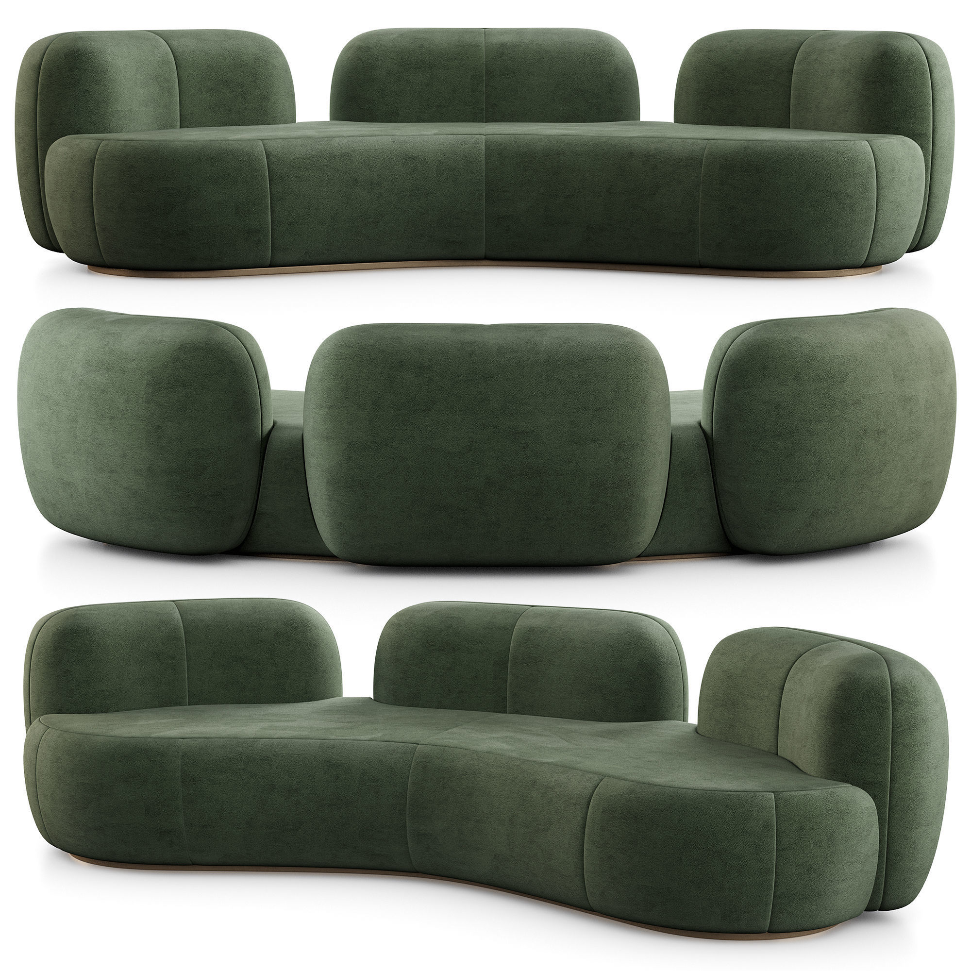 Tateyama Sofa And Tateyama XL Sofa By Secolo 3D Model Collection_20