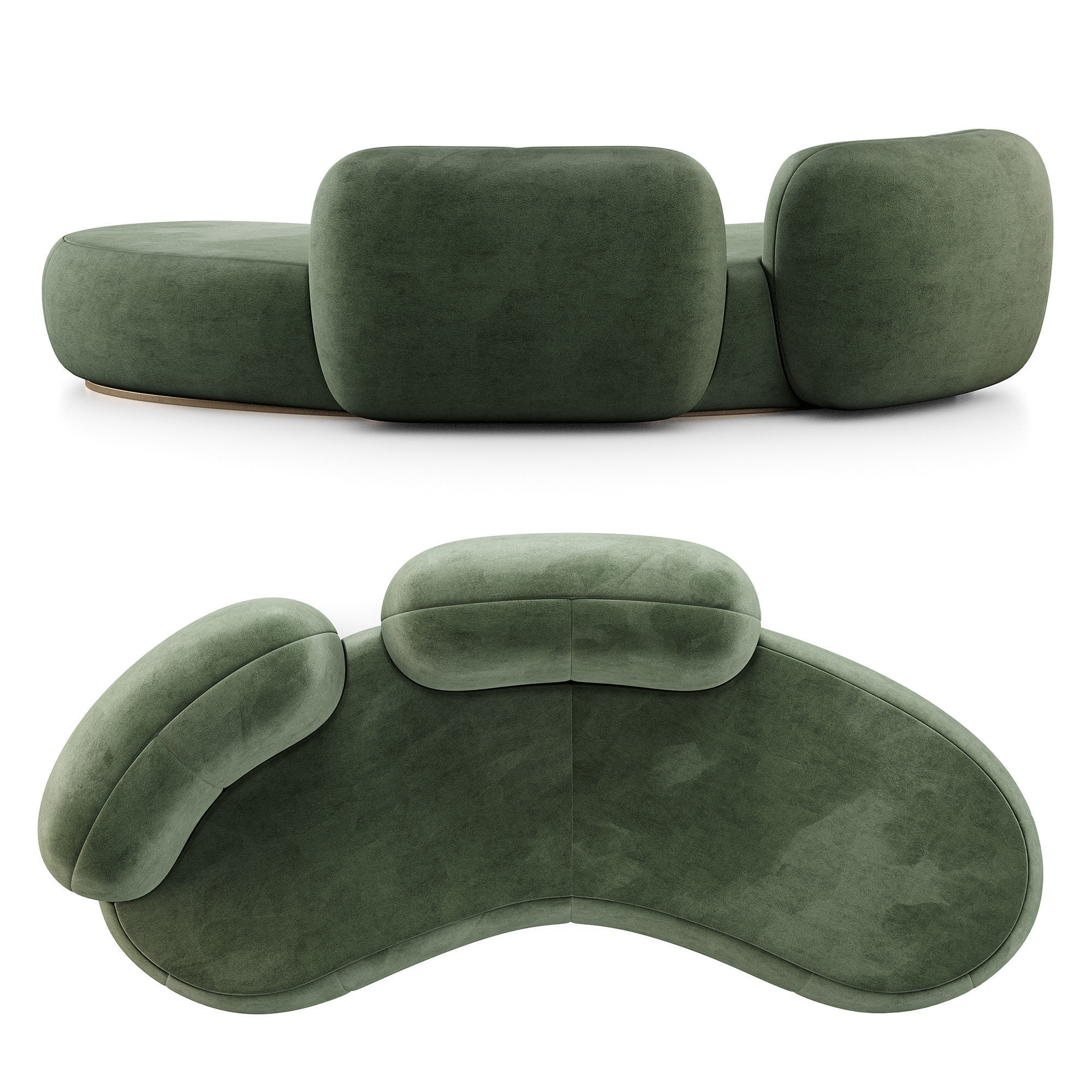 Tateyama Sofa And Tateyama XL Sofa By Secolo 3D Model Collection_26