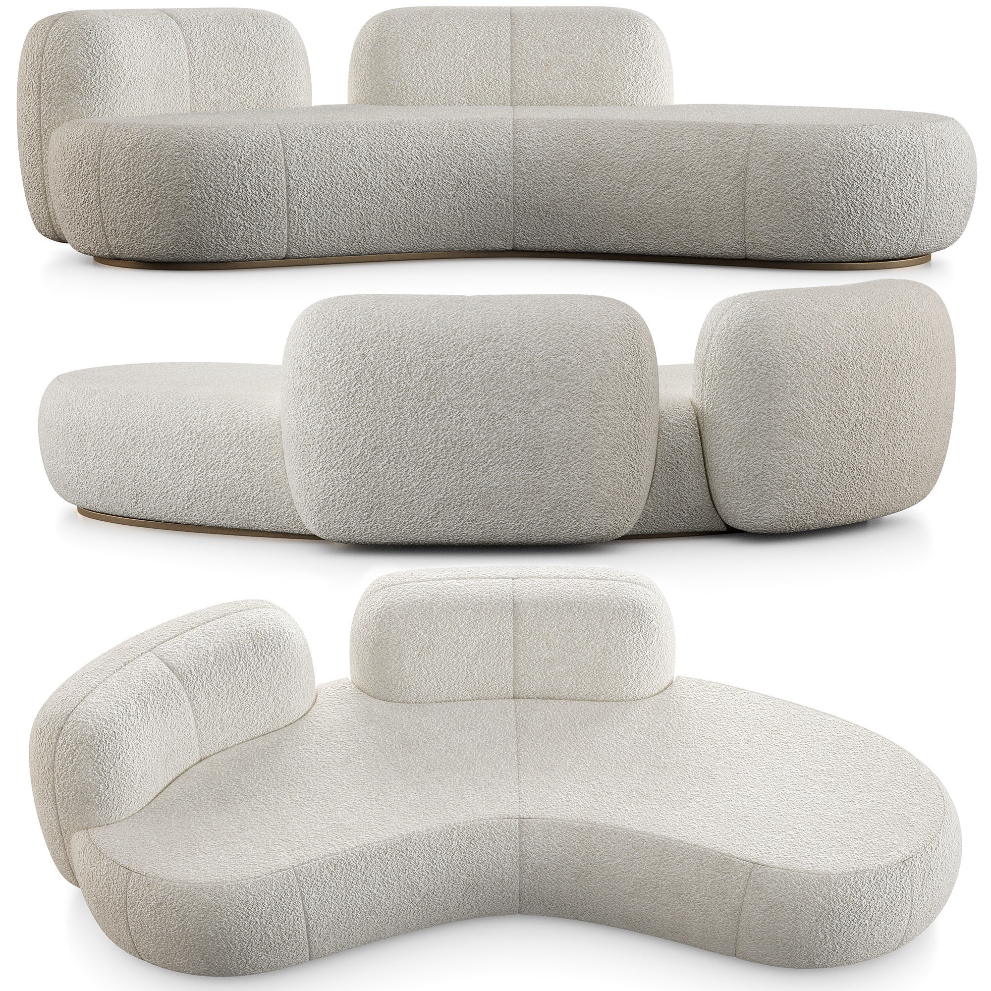 Tateyama Sofa And Tateyama XL Sofa By Secolo 3D Model Collection_29