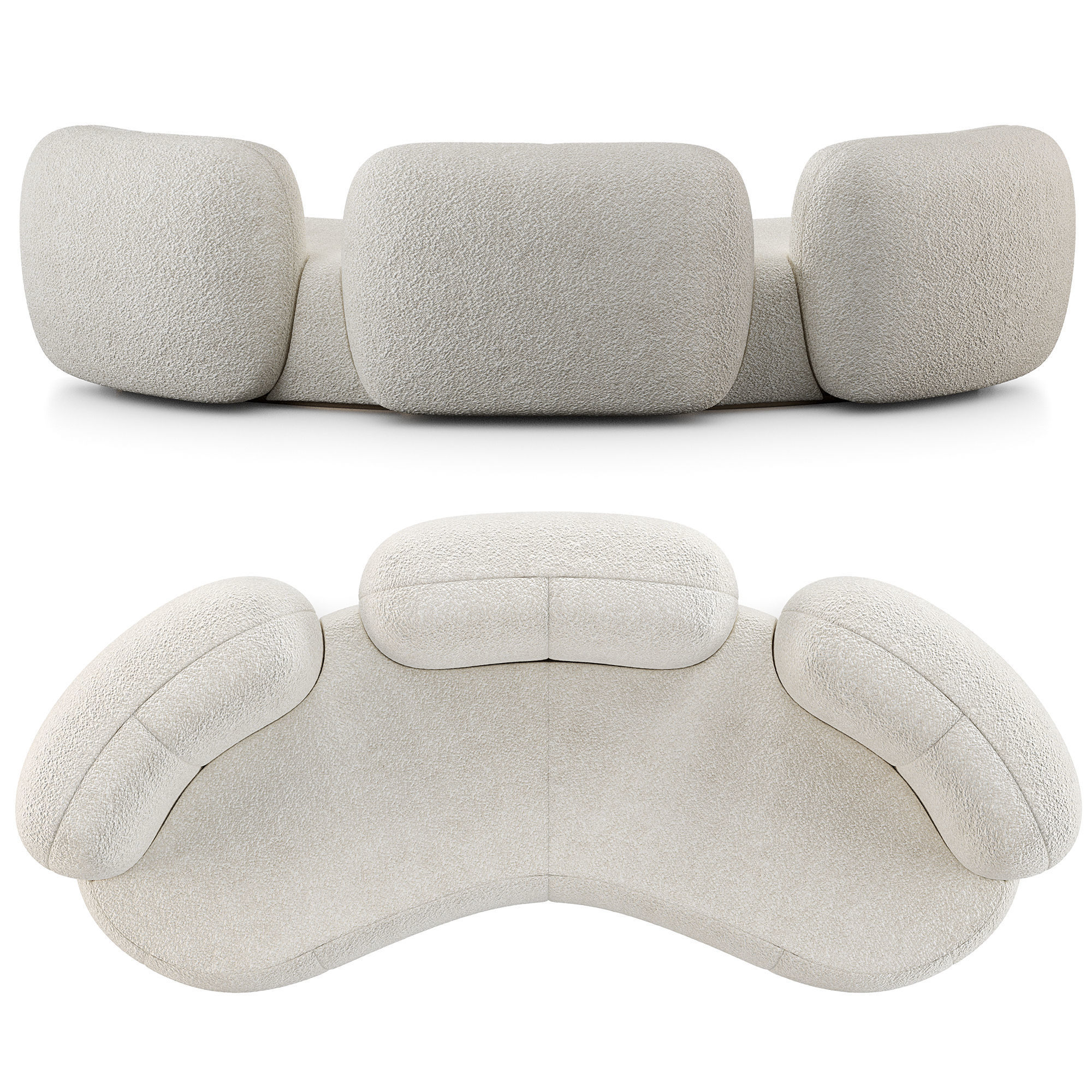 Tateyama Sofa And Tateyama XL Sofa By Secolo 3D Model Collection_24