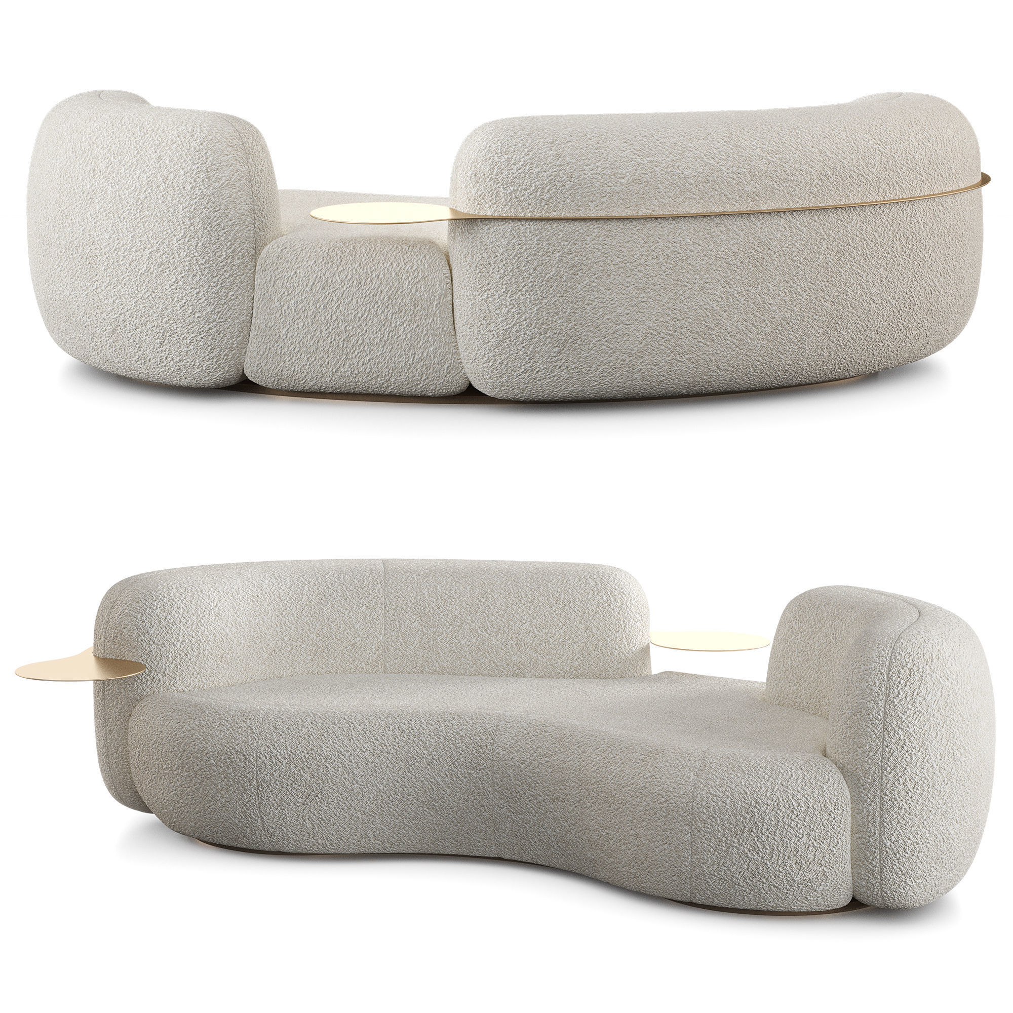 Tateyama Sofa And Tateyama XL Sofa By Secolo 3D Model Collection_13