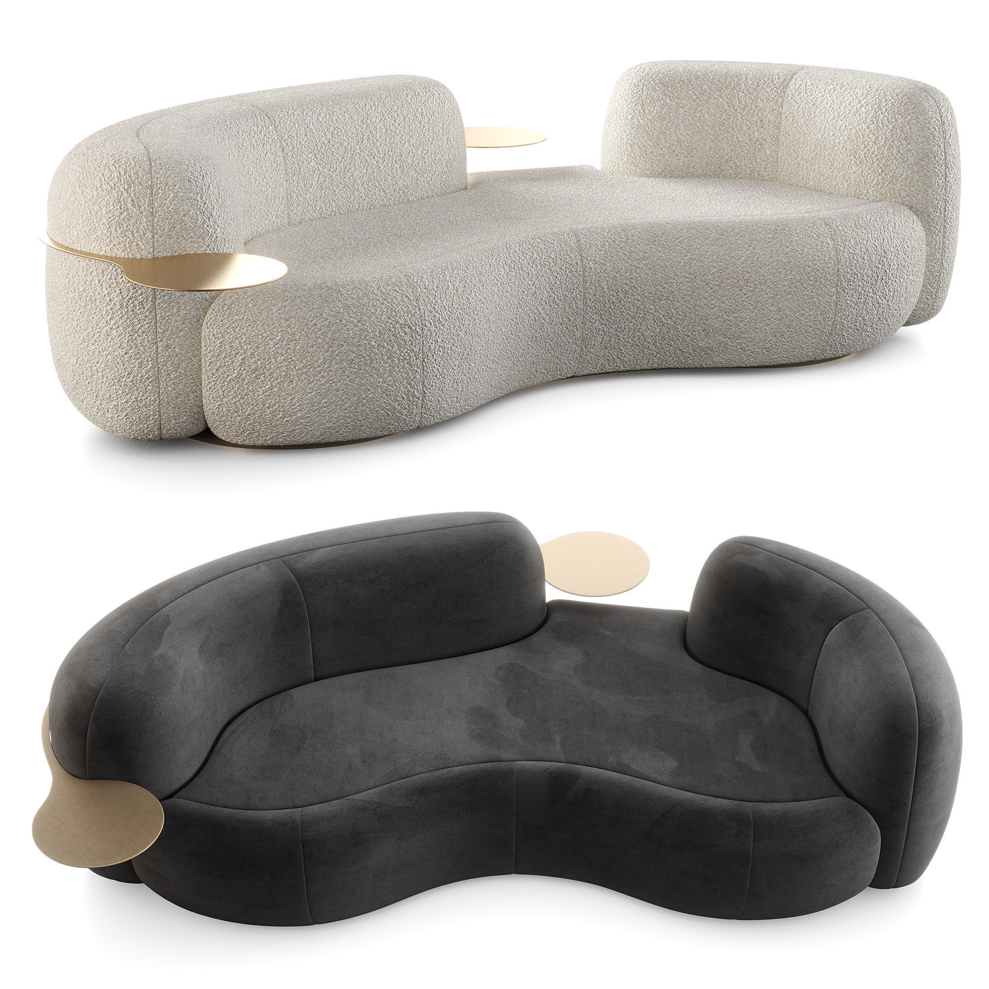 Tateyama Sofa And Tateyama XL Sofa By Secolo 3D Model Collection_5