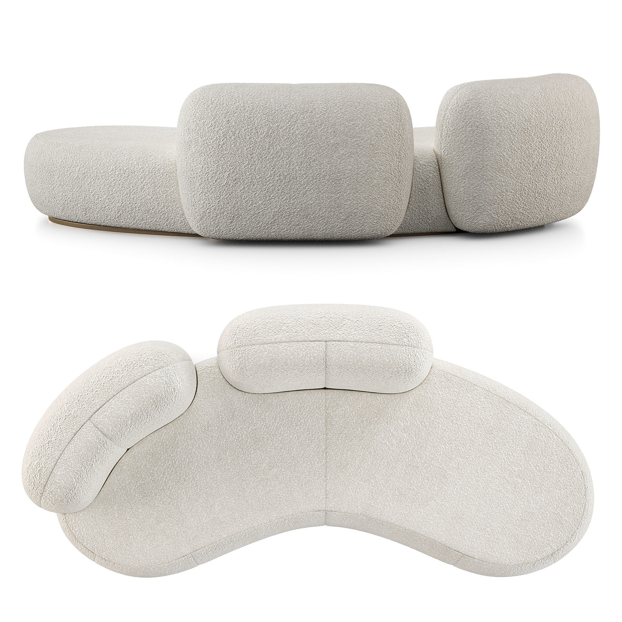 Tateyama Sofa And Tateyama XL Sofa By Secolo 3D Model Collection_31