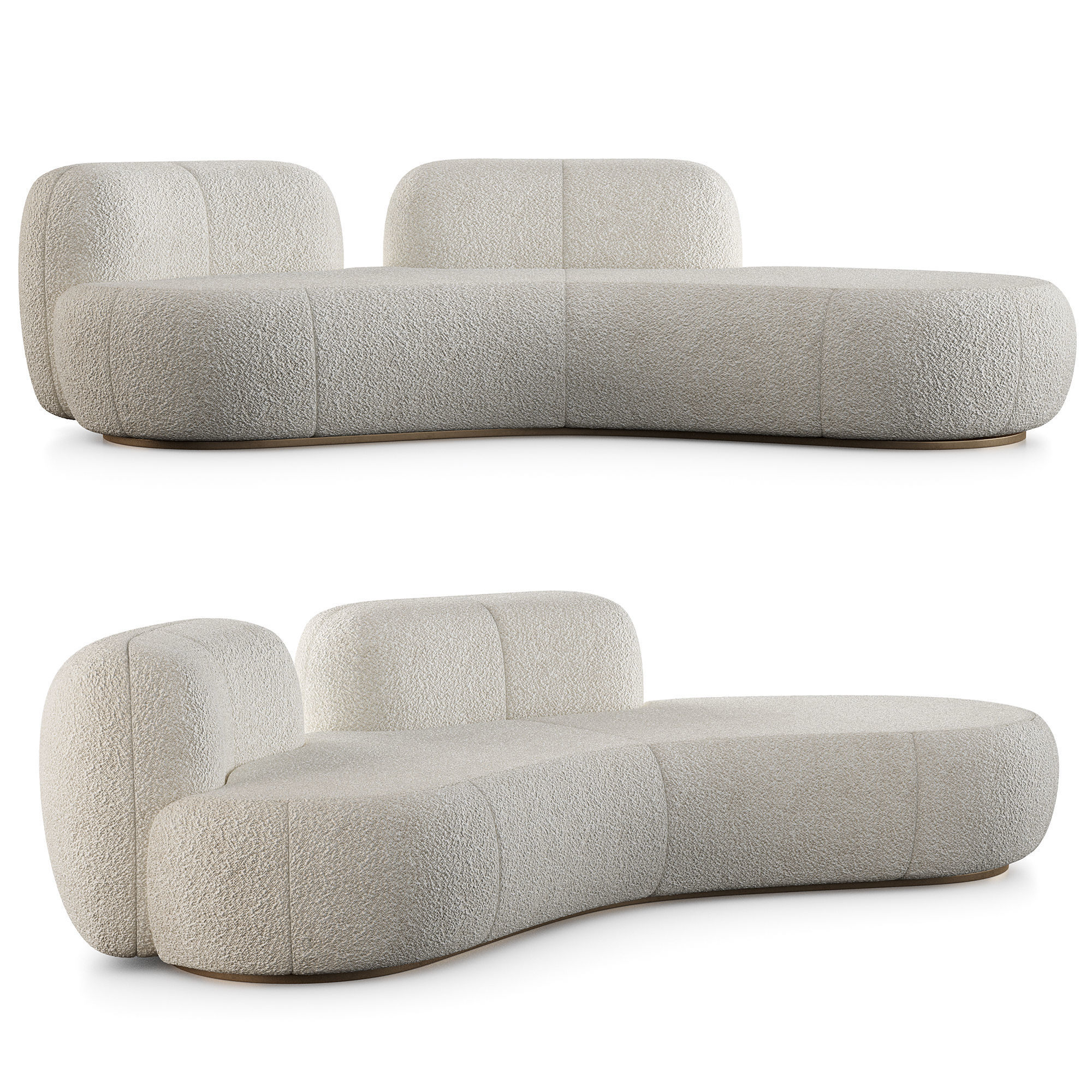 Tateyama Sofa And Tateyama XL Sofa By Secolo 3D Model Collection_28