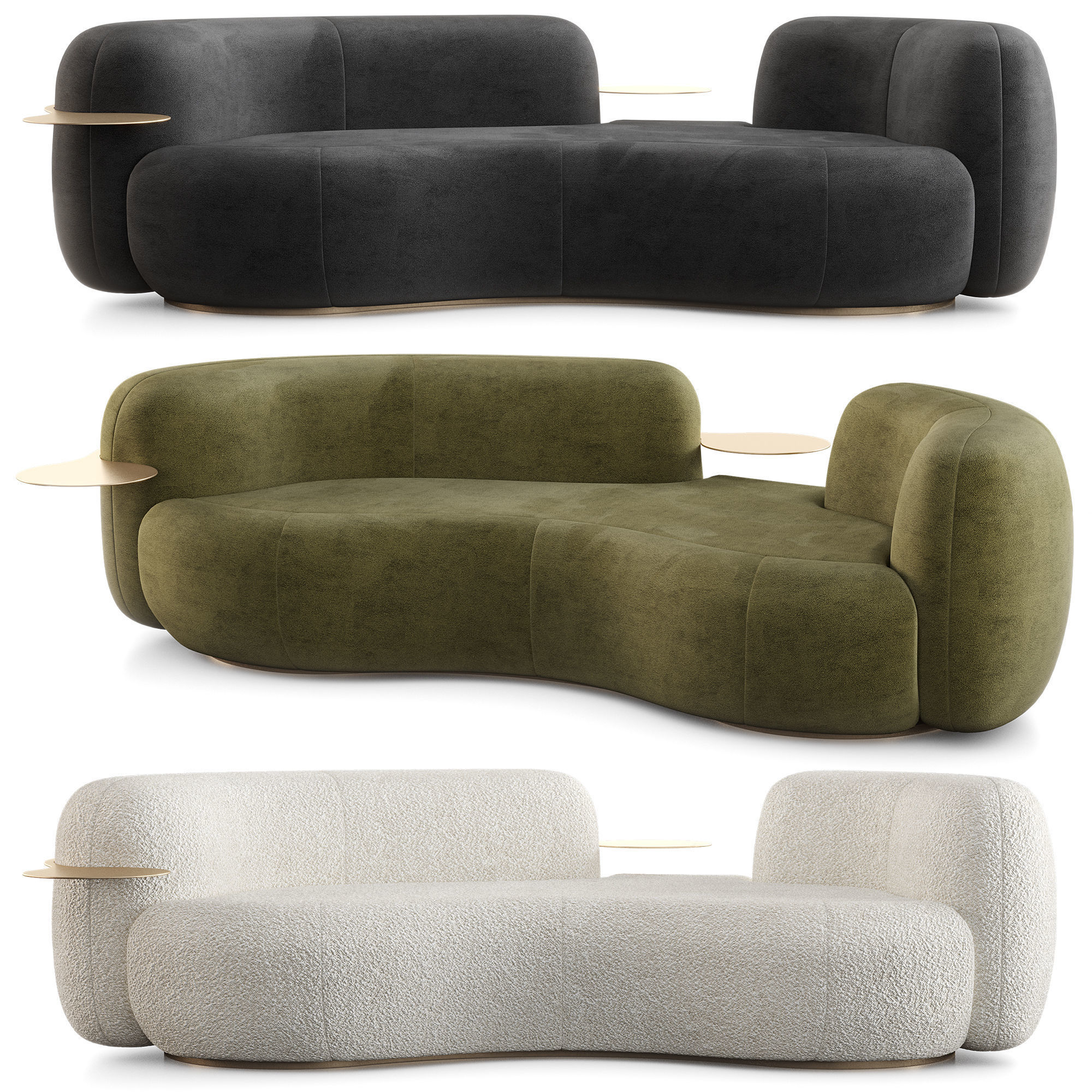 Tateyama Sofa And Tateyama XL Sofa By Secolo 3D Model Collection_1