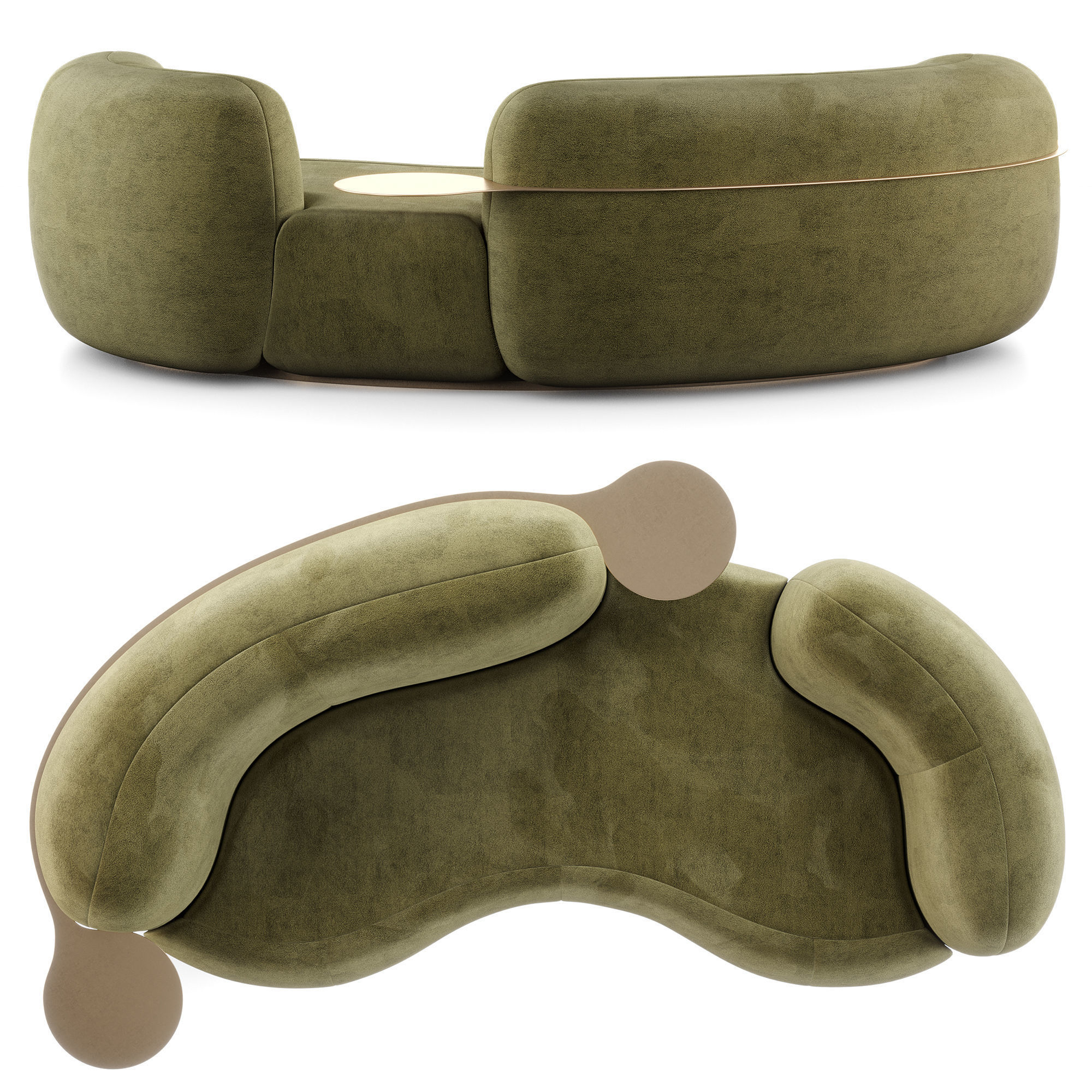 Tateyama Sofa And Tateyama XL Sofa By Secolo 3D Model Collection_9