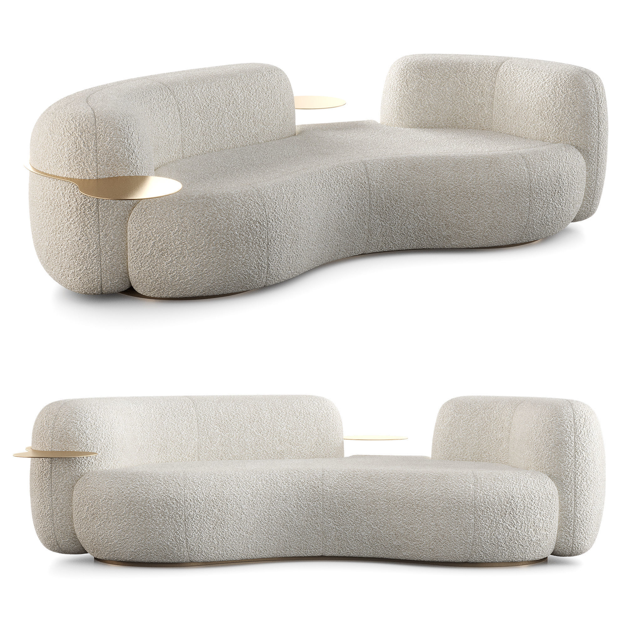 Tateyama Sofa And Tateyama XL Sofa By Secolo 3D Model Collection_12