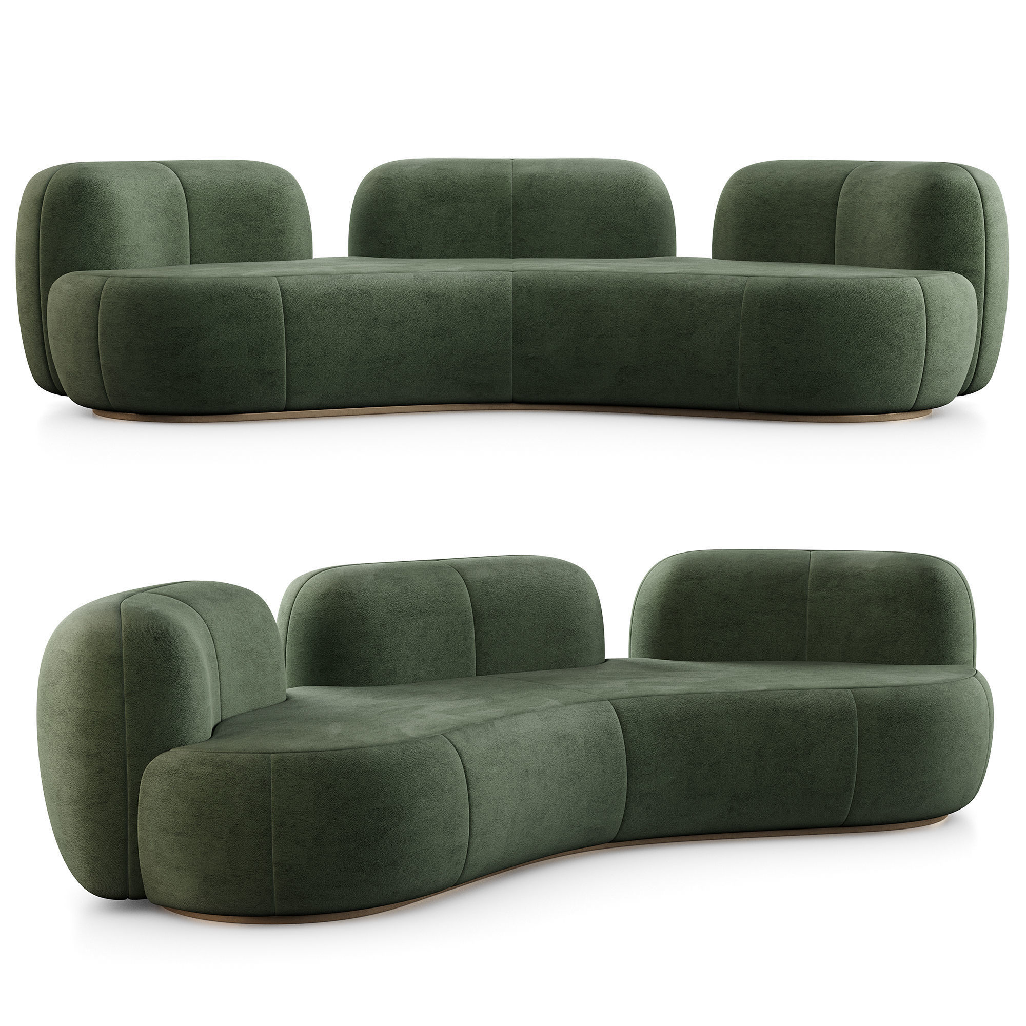 Tateyama Sofa And Tateyama XL Sofa By Secolo 3D Model Collection_19