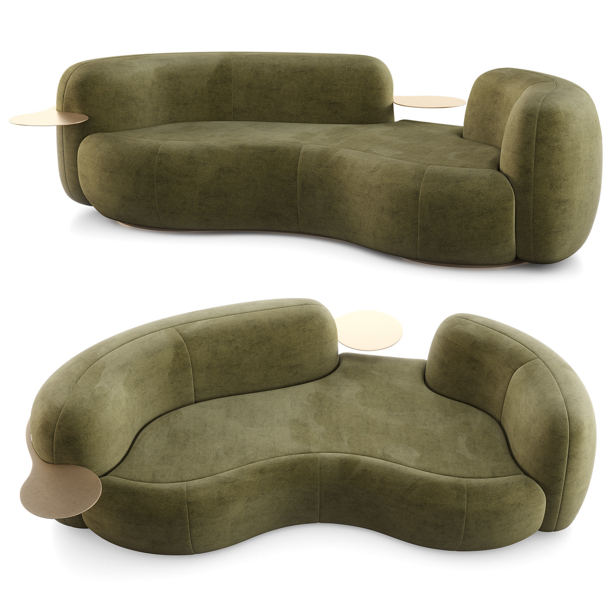 Tateyama Sofa And Tateyama XL Sofa By Secolo 3D Model Collection_10