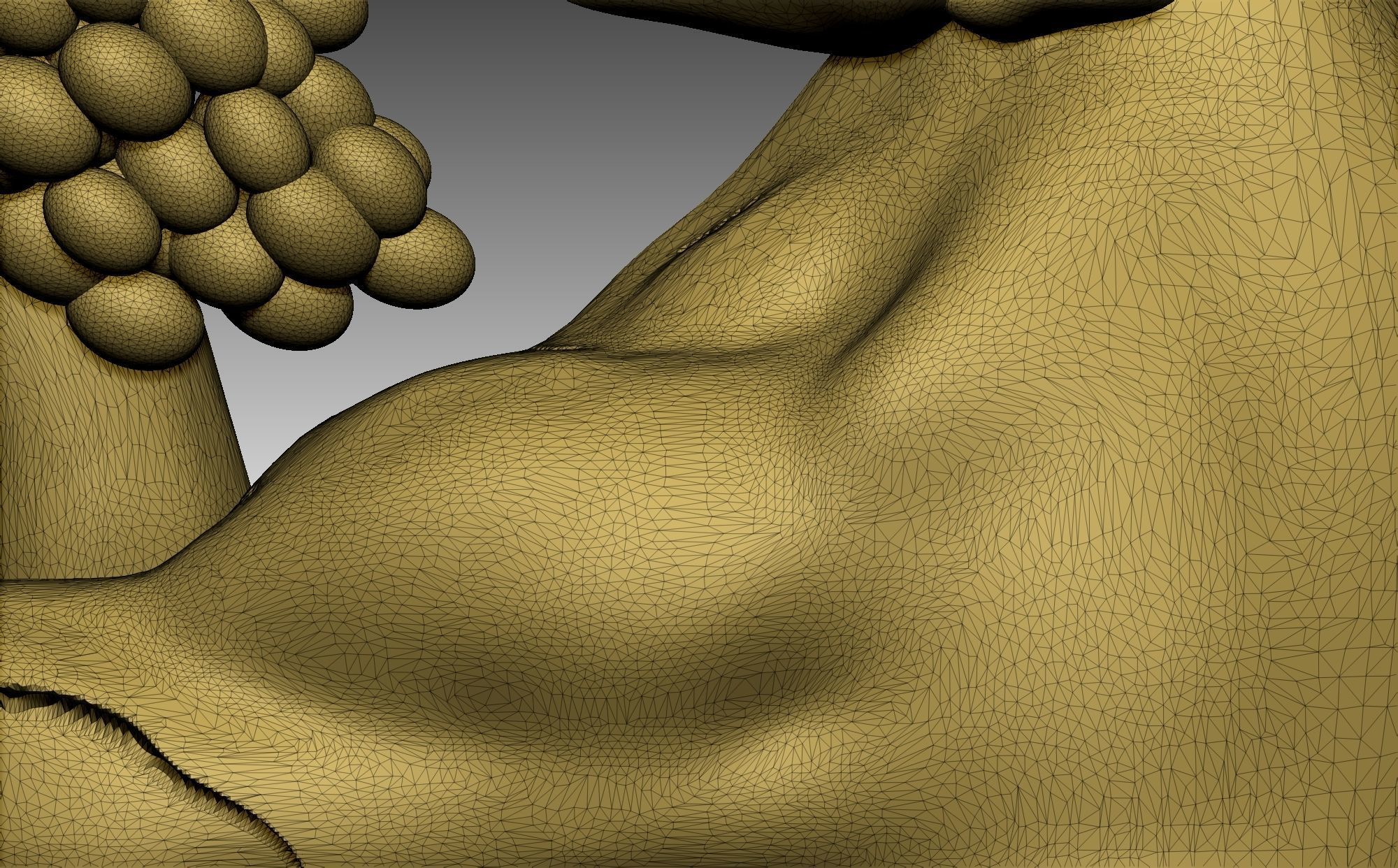 Faun Afternoon Rest bas relief  3D print model_15