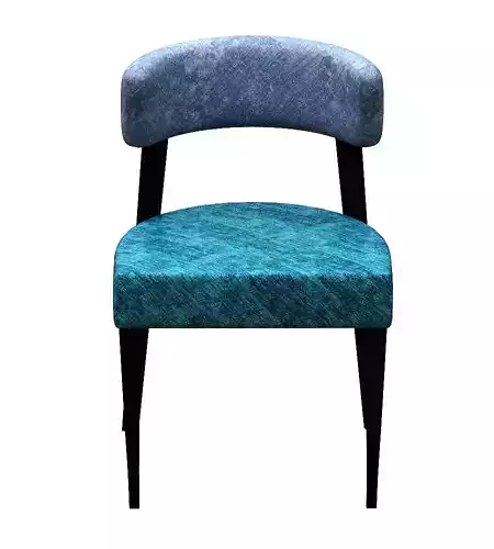 Armchair teal upholstered dining chair