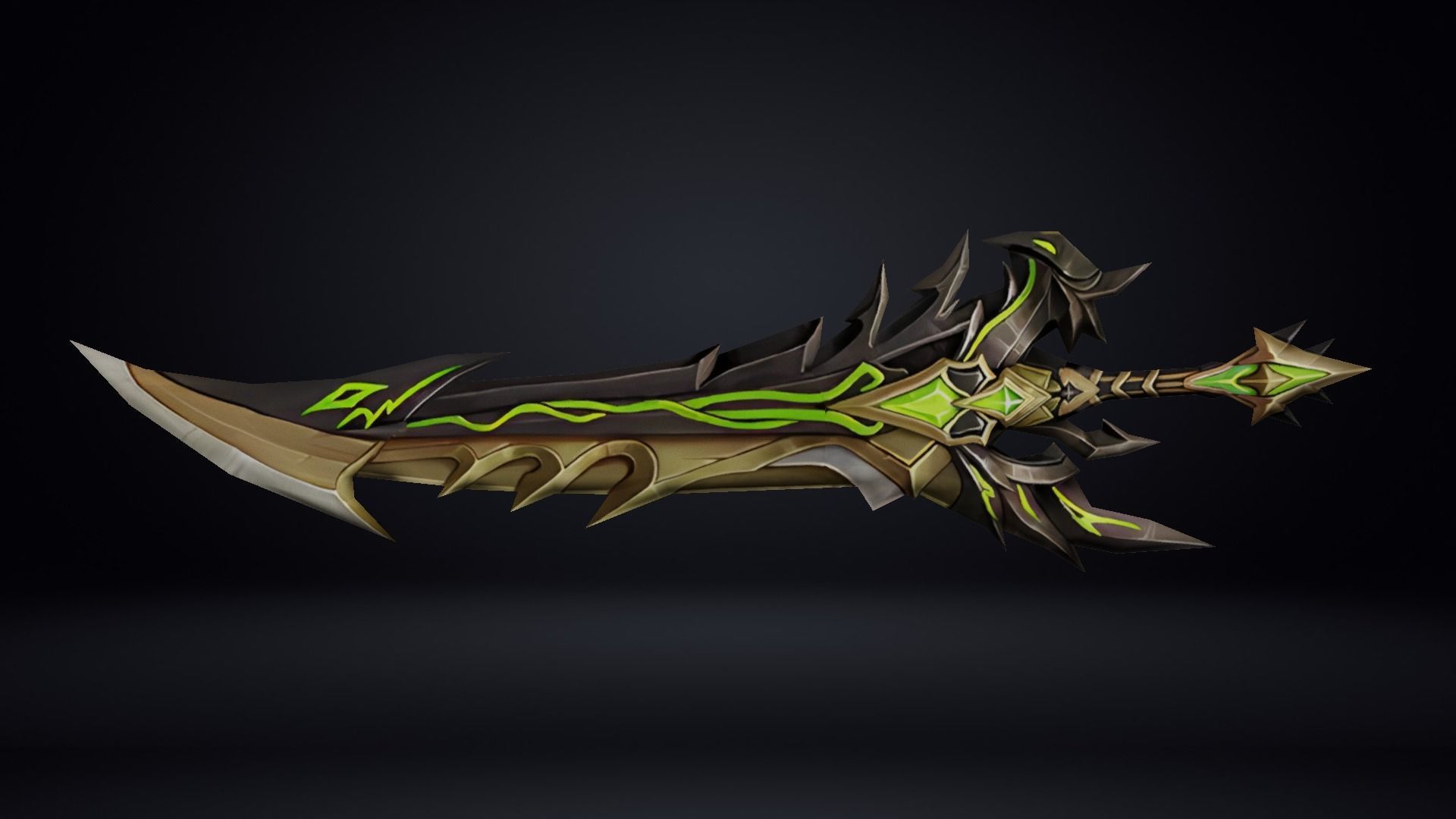 Futuristic Sword Low-poly 3D model_12