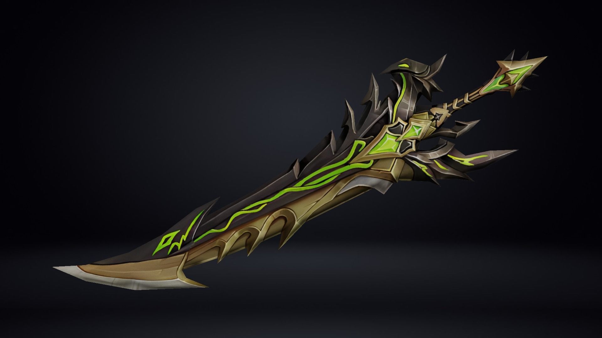 Futuristic Sword Low-poly 3D model_3