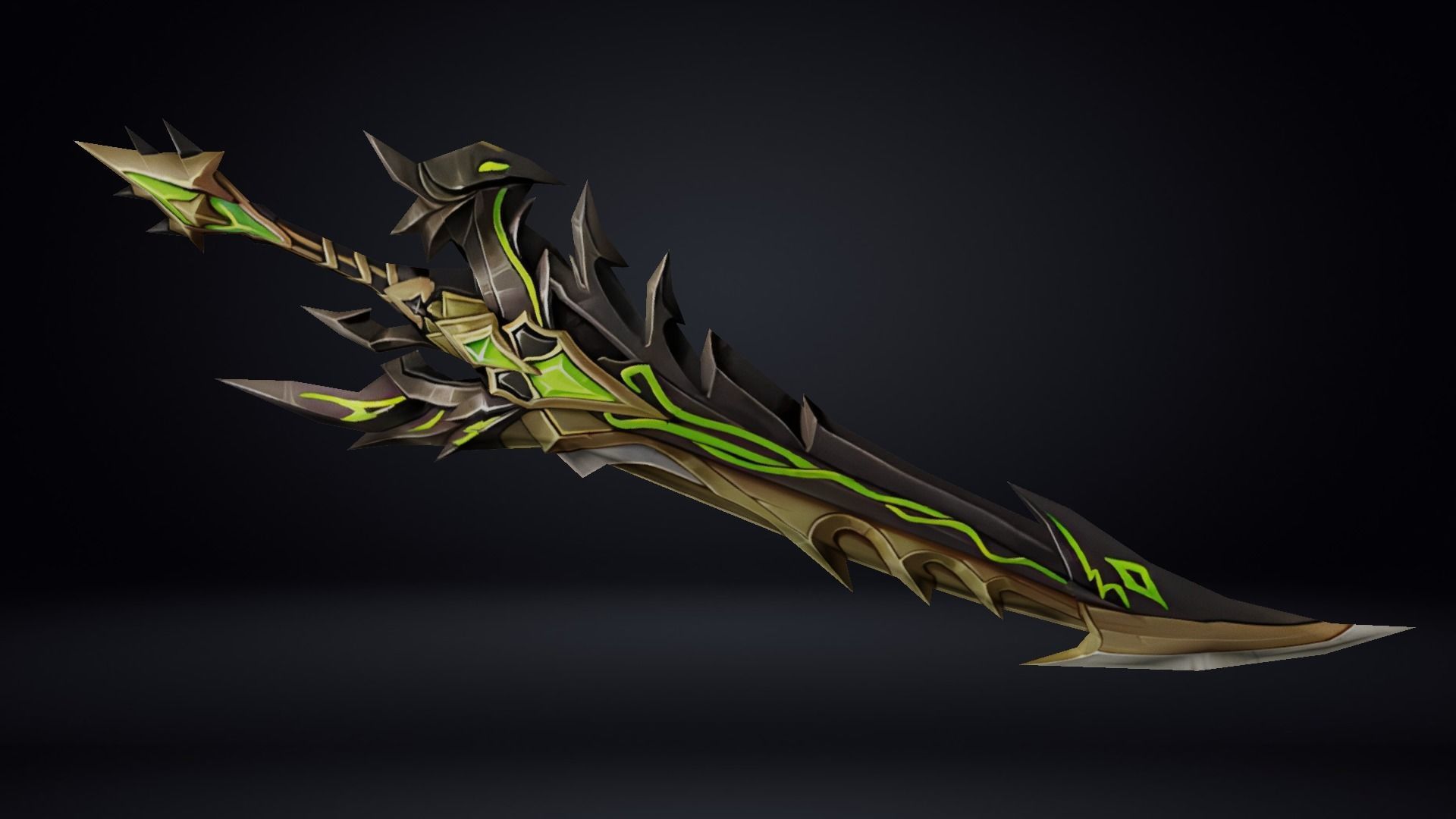 Futuristic Sword Low-poly 3D model_5