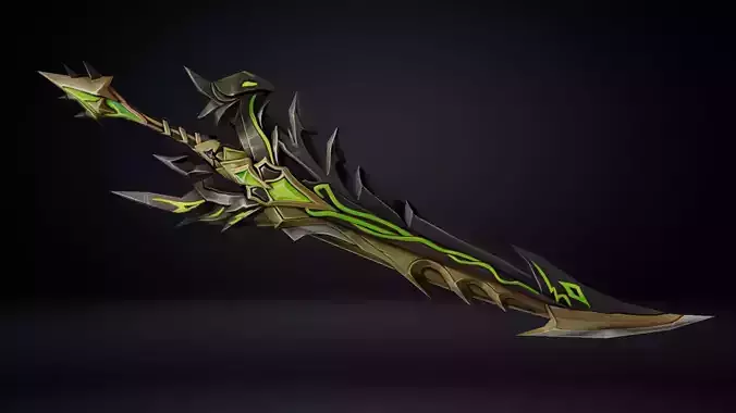 Futuristic Sword Low-poly 3D model Futuristic Sword Low-poly 3D model