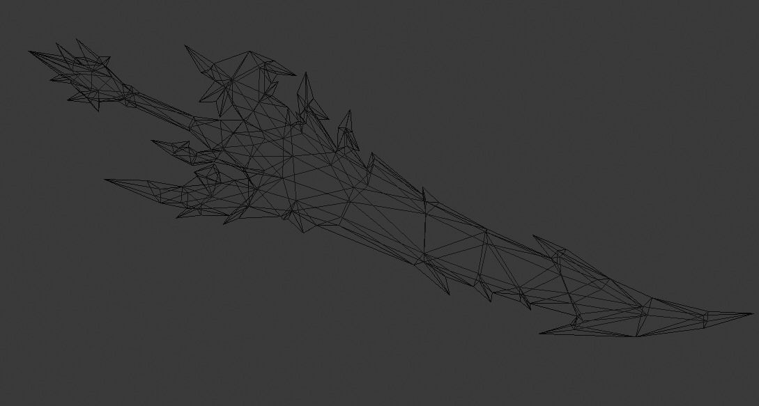 Futuristic Sword Low-poly 3D model_4