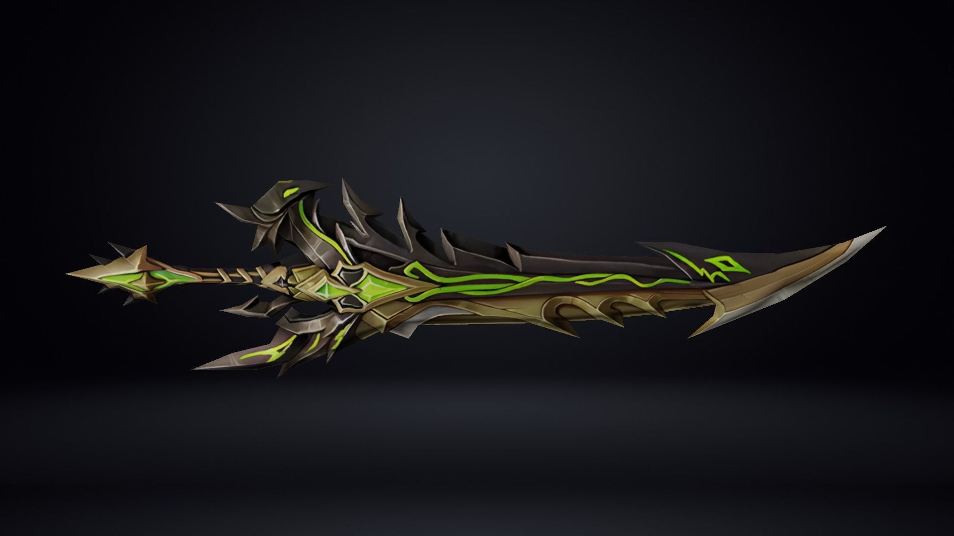 Futuristic Sword Low-poly 3D model_11