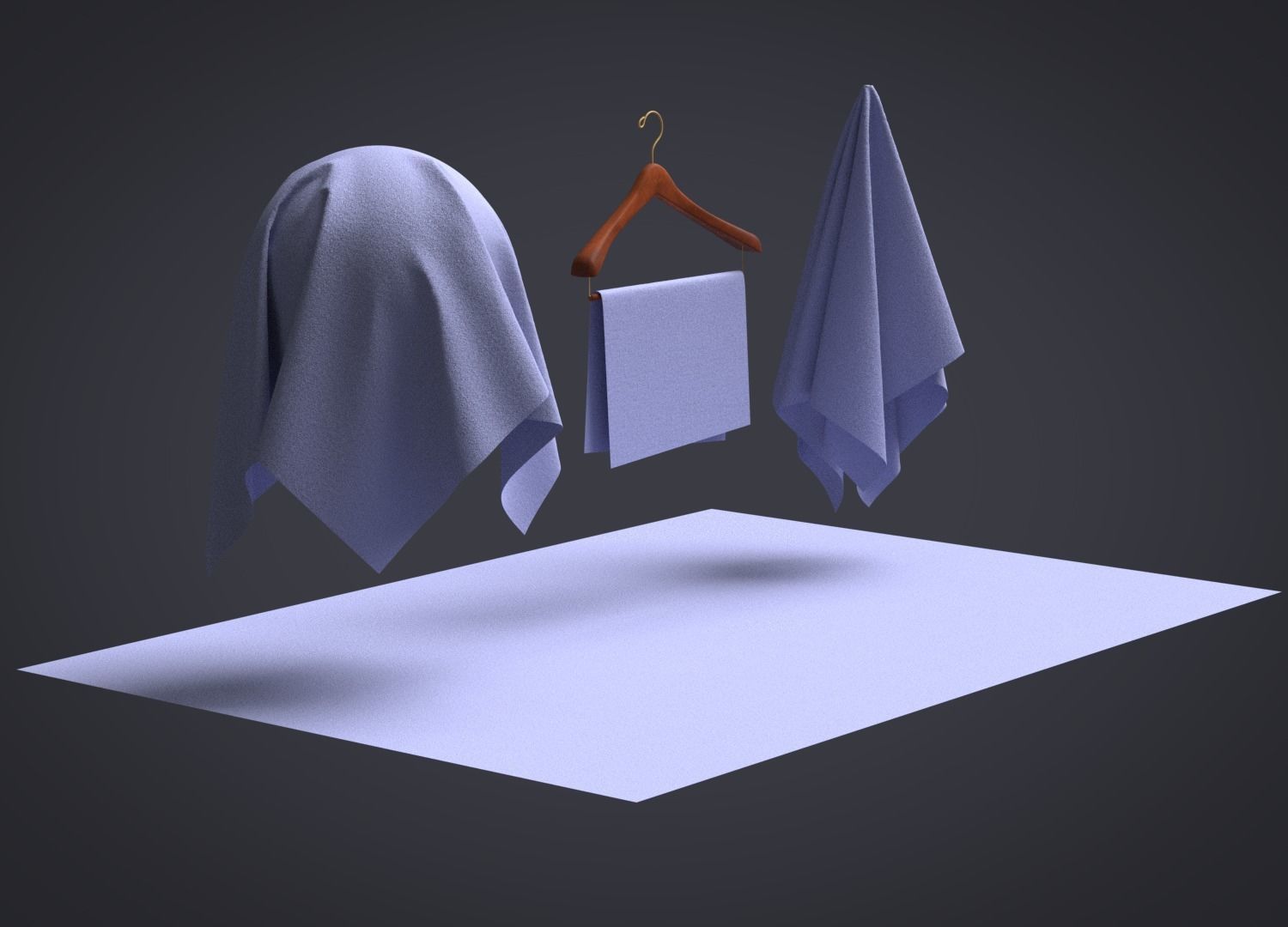 Cotton Sateen Fabric 3D model_6