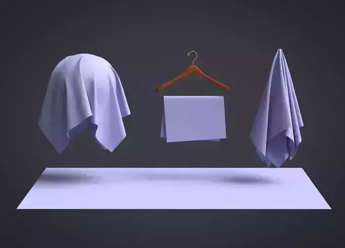 Cotton Sateen Fabric 3D model