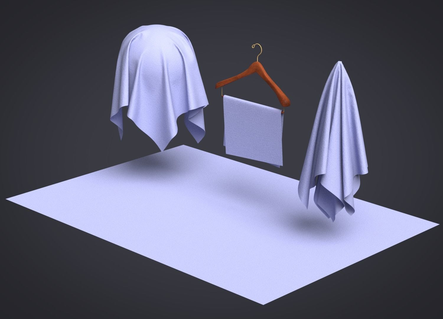 Cotton Sateen Fabric 3D model_5