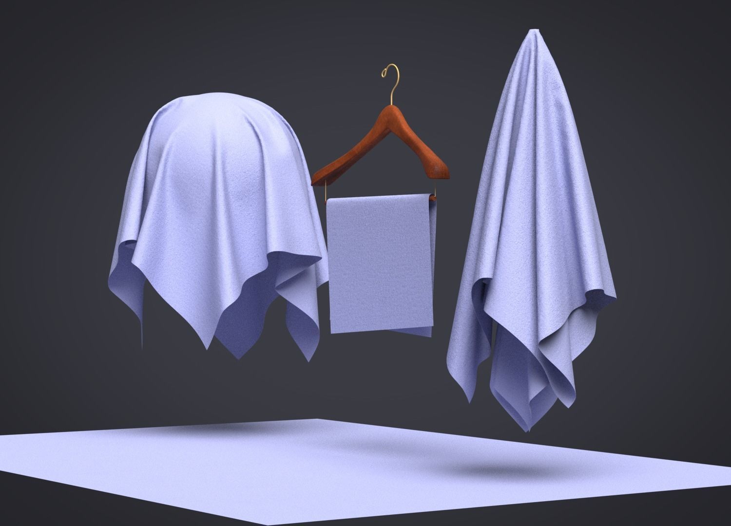 Cotton Sateen Fabric 3D model_7