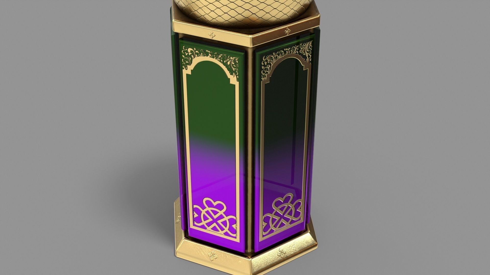 Ramadan Lantern Lamp Low-poly 3D model_3