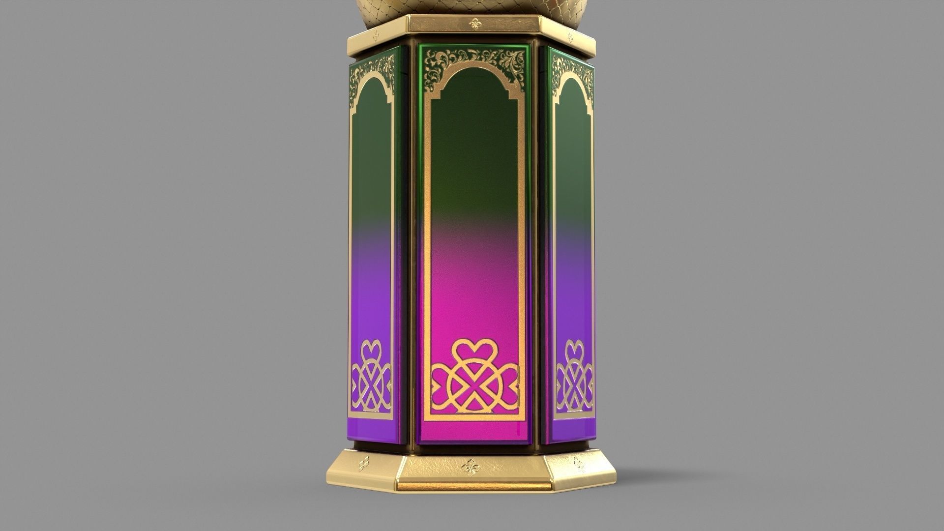Ramadan Lantern Lamp Low-poly 3D model_5