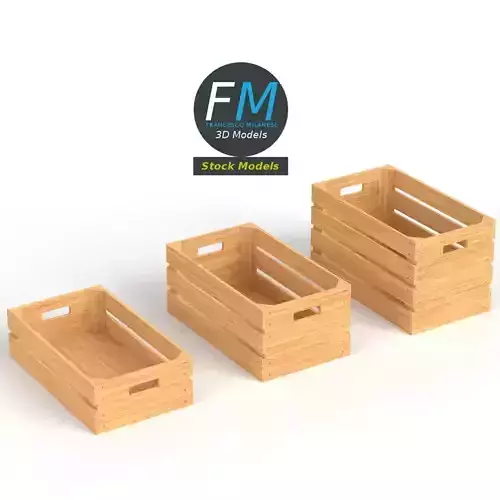 Empty wooden crates