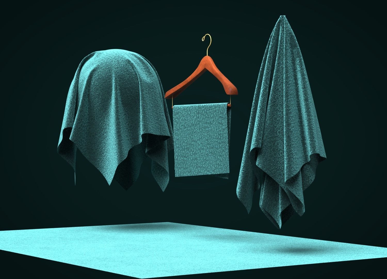 Cotton Stretch Velvet Fabric 3D model_7