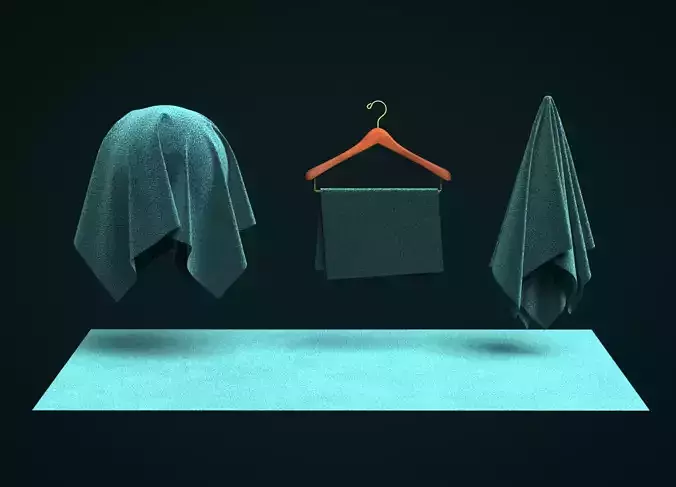 Cotton Stretch Velvet Fabric 3D model