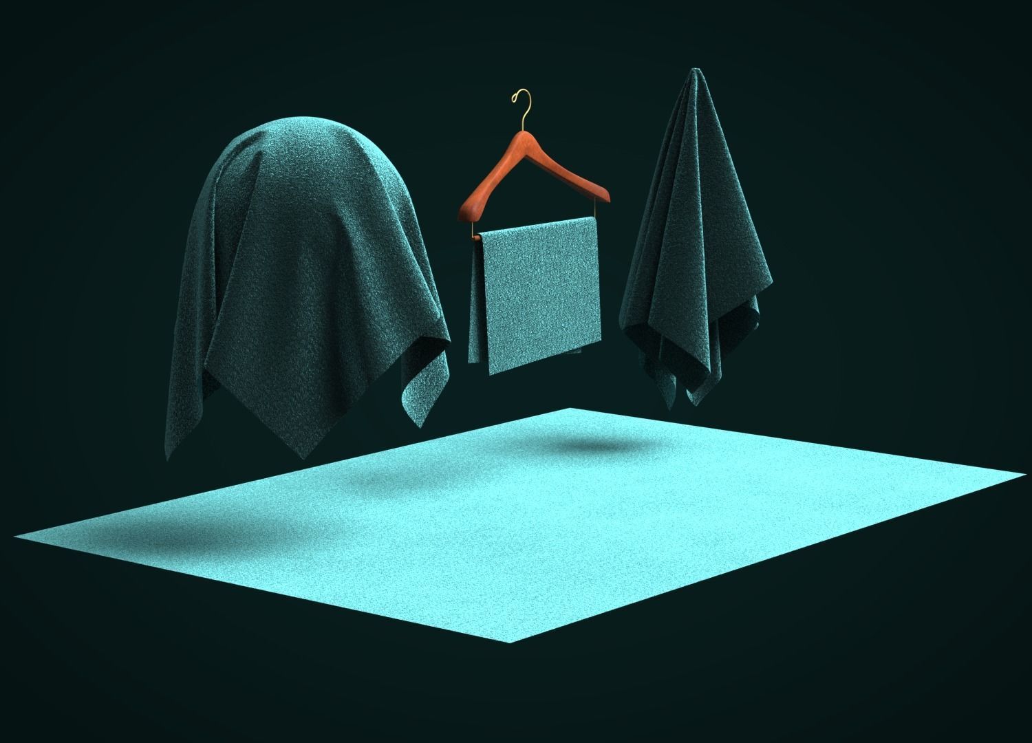 Cotton Stretch Velvet Fabric 3D model_6