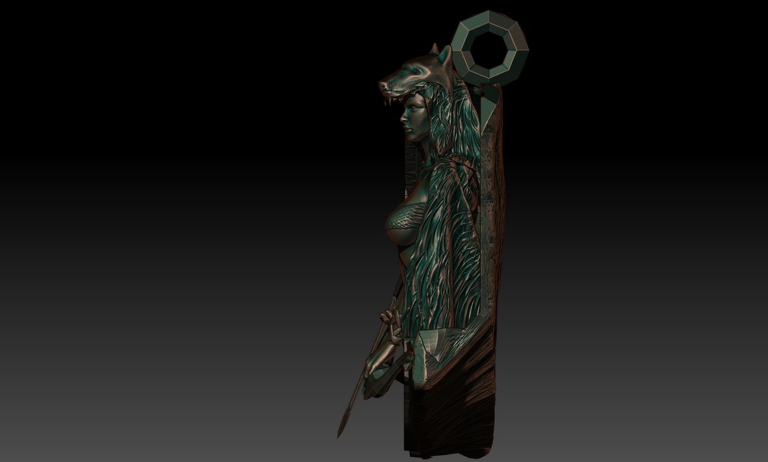 Skadi pendant 3D print model_2