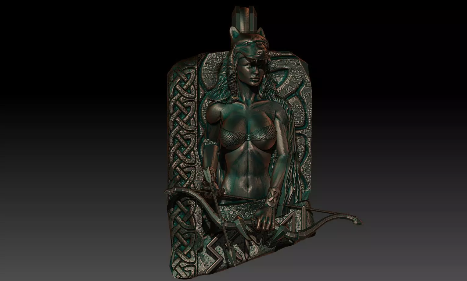 Skadi pendant 3D print model_0