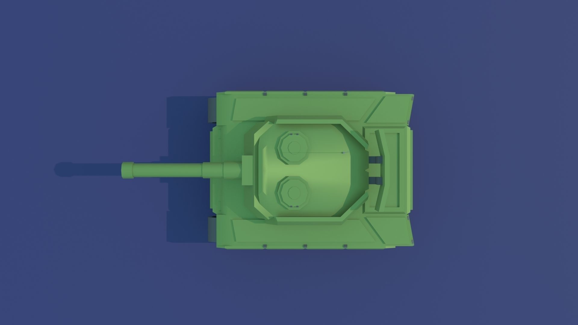 Simple Stylized Tank Low-poly 3D model_24