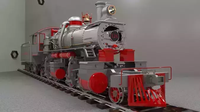 Little River Railroad 126 steam locomotive train Free 3D model